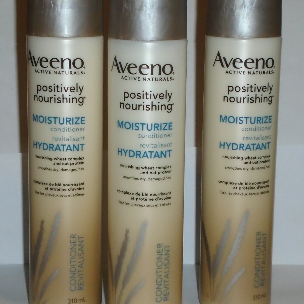 Aveeno Nourishing Moisturize Conditioner Wheat Complex & Oat Protein -3 Bottles